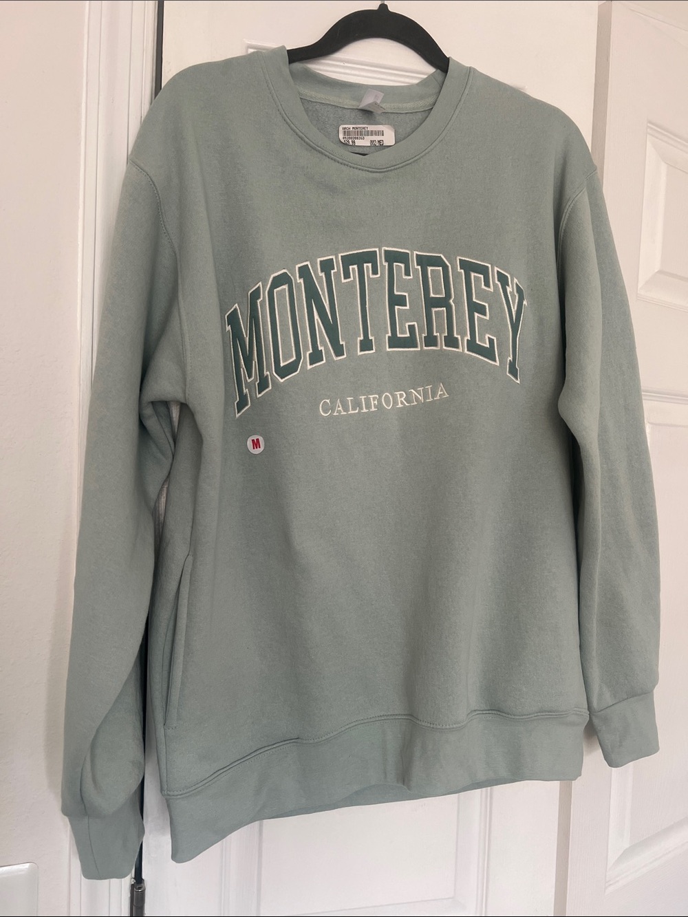 NEW Monterey California Crewneck Sweatshirt - Sage Green Size M
